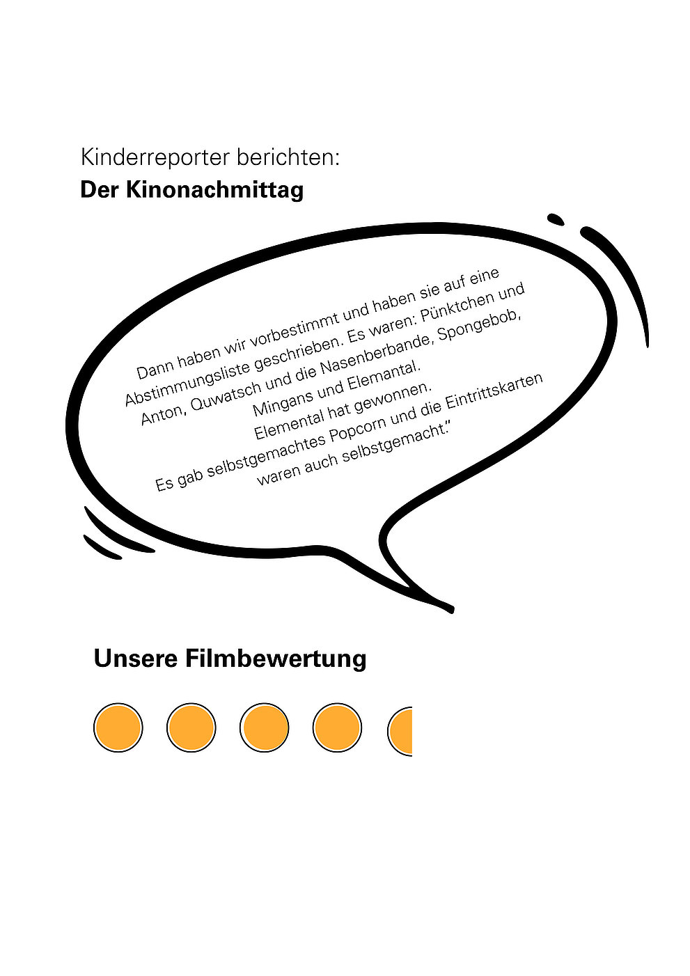 Kinonachmittag an der Schöpflin Schule