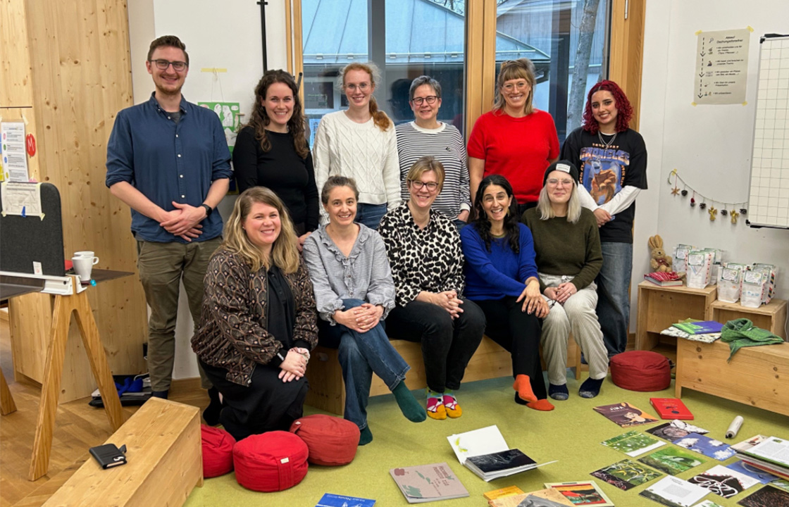 Workshop der Spore Initiative an der Schöpflin Schule: Gruppenbild der Teilnehmenden